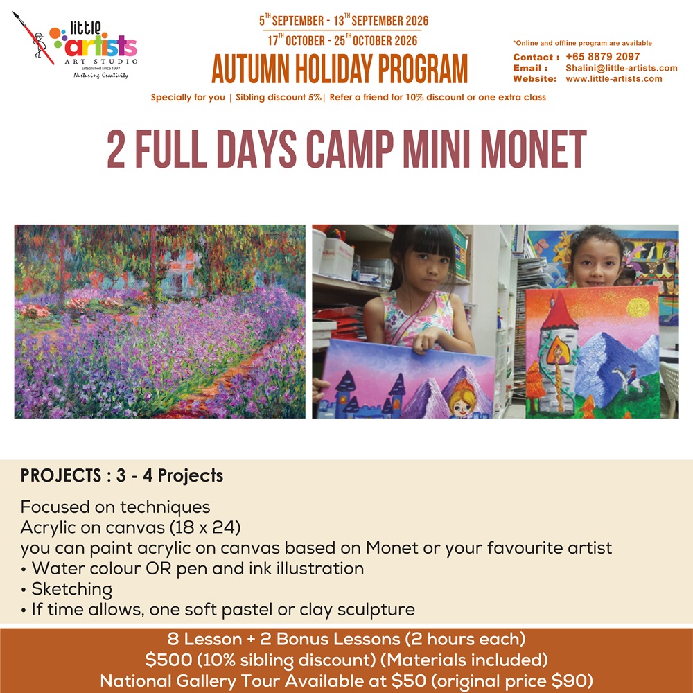 2 FULL DAYS CAMP MINI MONET